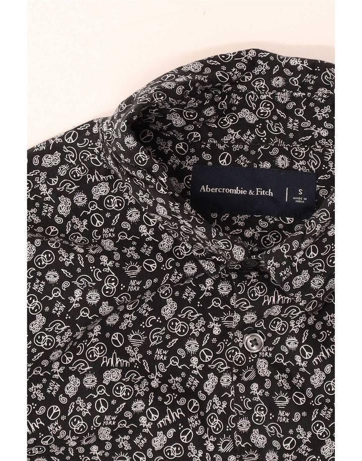 Abercrombie & Fitch Mens Abstract Pattern Shirt Small Black