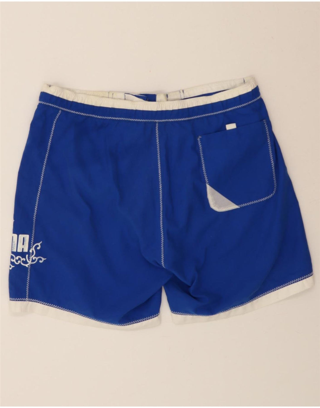 PUMA Mens Graphic Swimming Shorts Large Blue Polyester Vintage Puma and Second-Hand Puma from Messina Hembry 