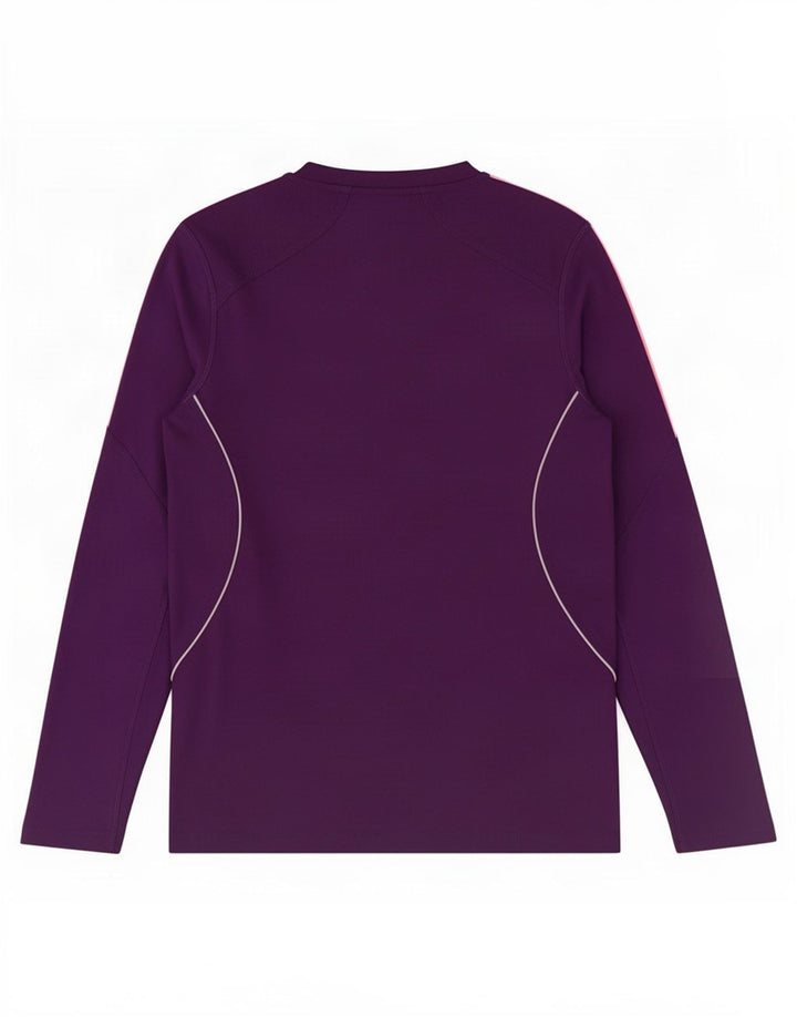 Adidas Womens Top Long Sleeve UK 12 Medium Purple Polyester