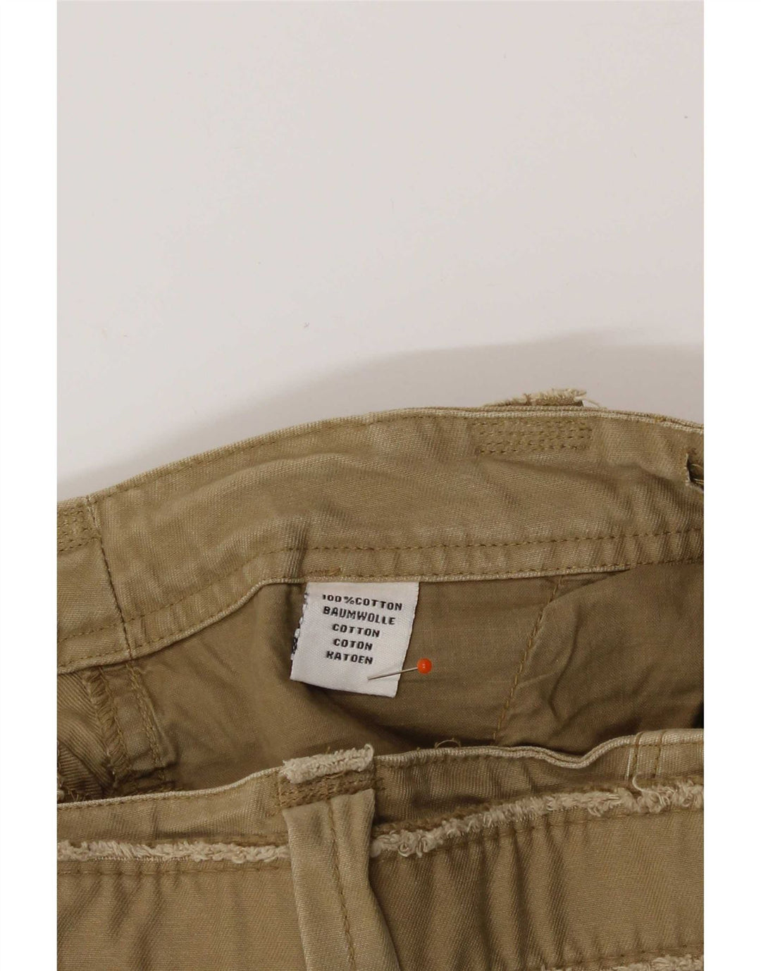 Vintage Mens Cargo Shorts IT 48 Medium W32 Khaki Cotton