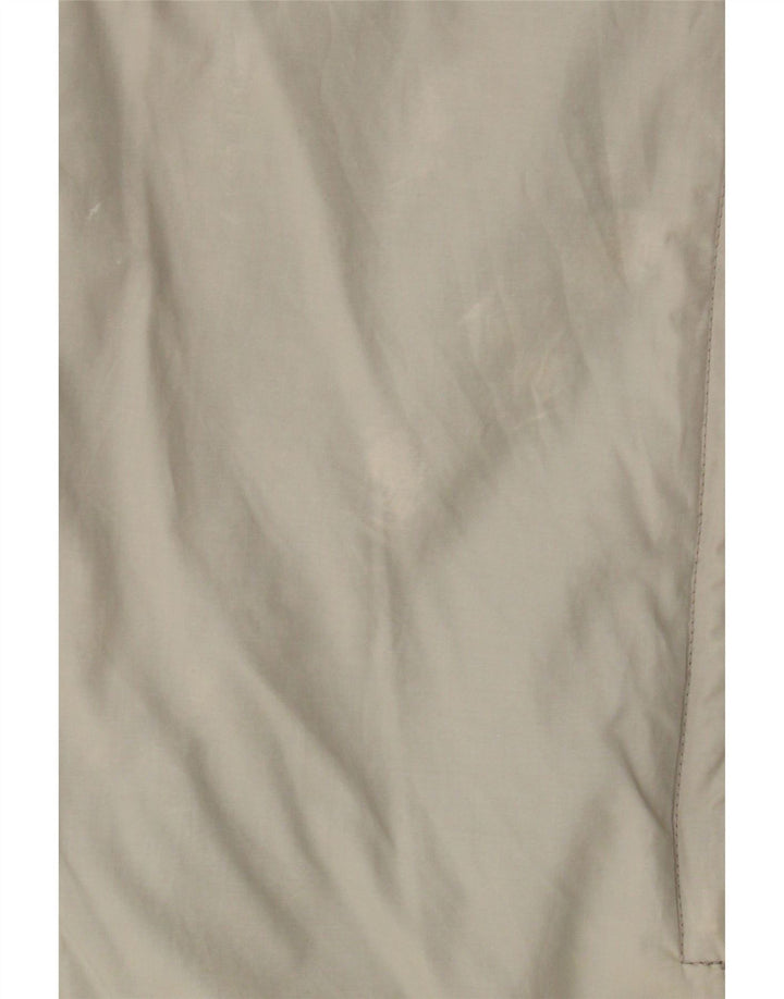 Lyle & Scott Mens Hooded Rain Jacket UK 36 Small Beige Nylon