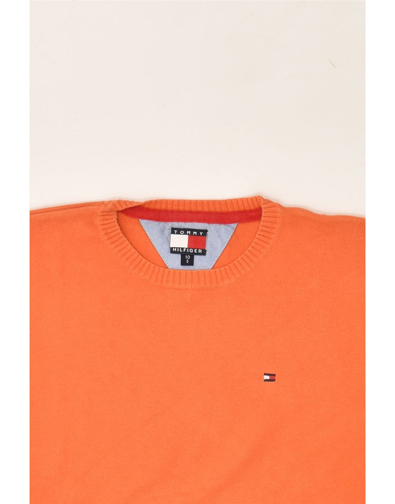 TOMMY HILFIGER Boys Crew Neck Jumper Sweater 9-10 Years Small Orange | Vintage Tommy Hilfiger | Thrift | Second-Hand Tommy Hilfiger | Used Clothing | Messina Hembry 