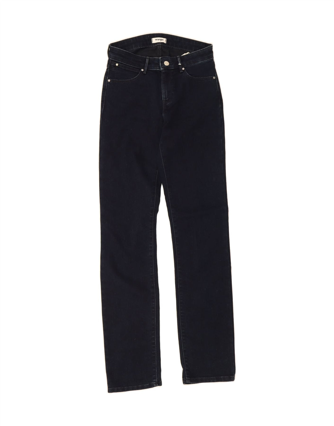 WRANGLER Womens Straight Jeans W26 L32 Navy Blue Cotton Vintage Wrangler and Second-Hand Wrangler from Messina Hembry 