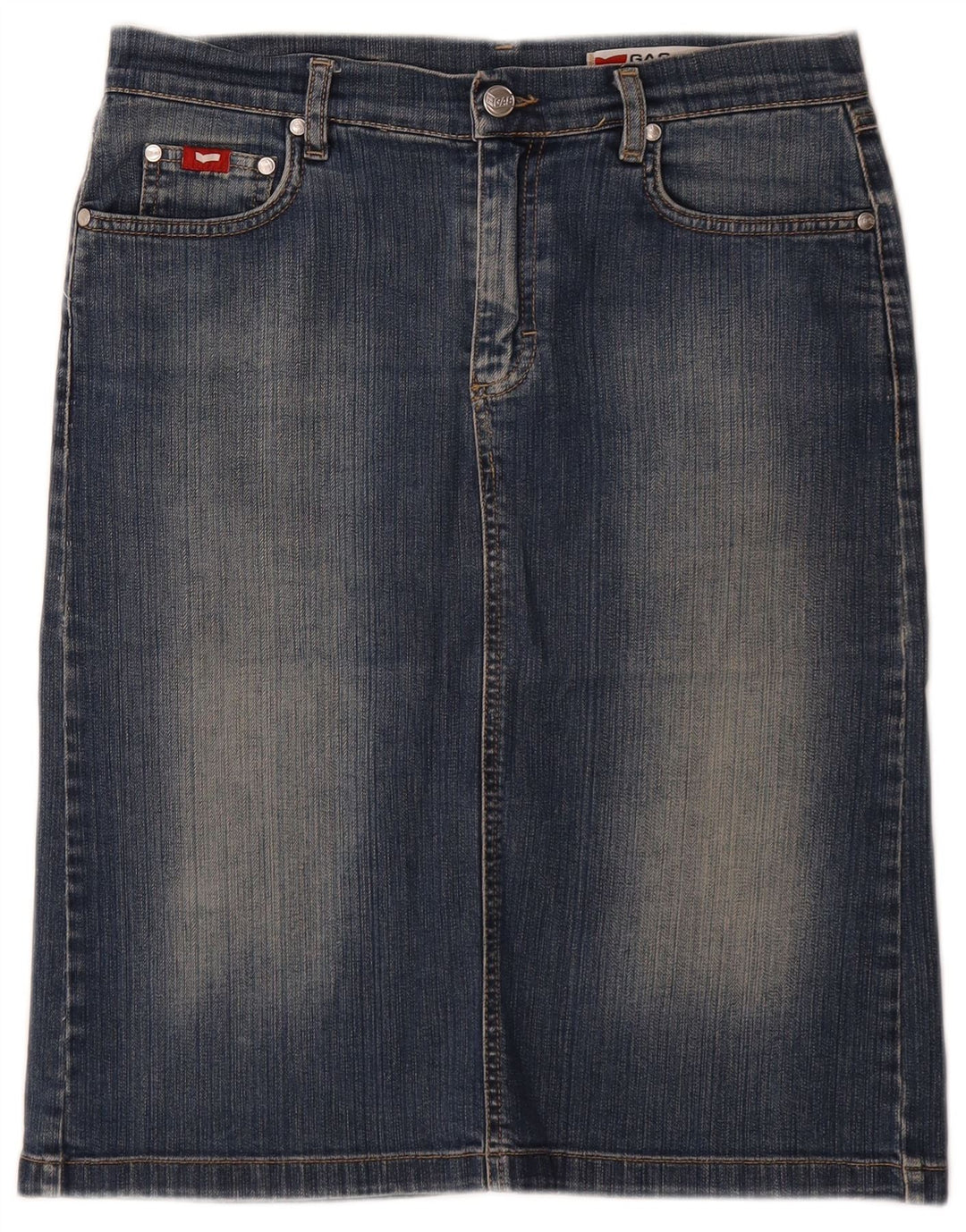 Gas Womens Denim Skirt Medium W30 Blue