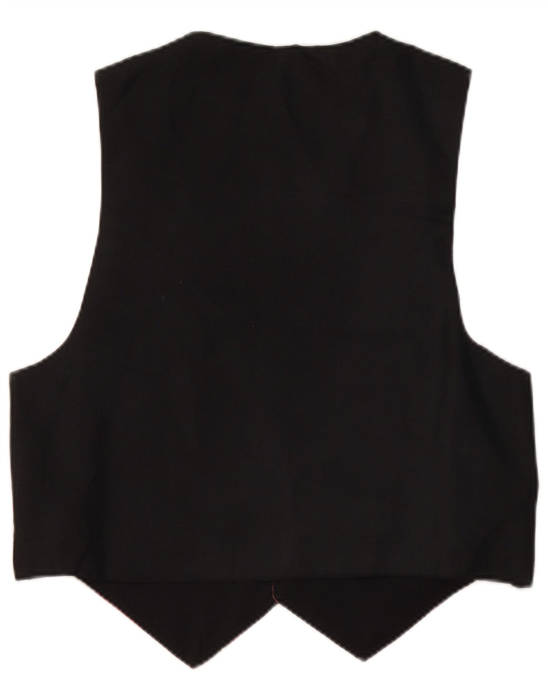 VINTAGE Womens Waistcoat UK 14 Medium Black Floral Polyester