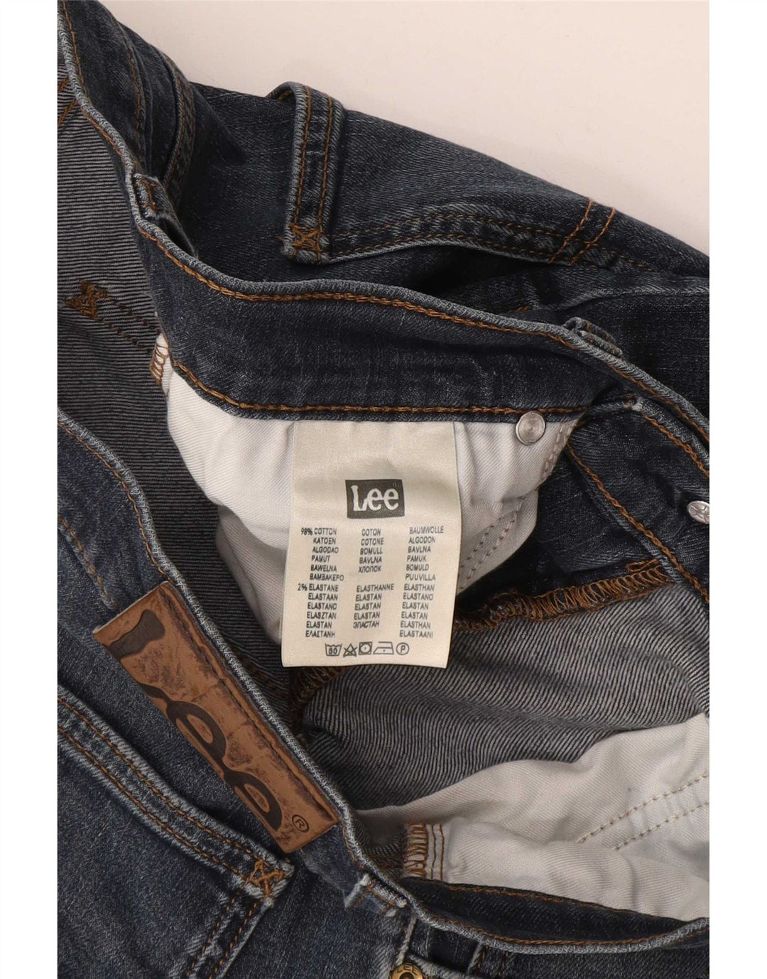 Lee Mens Arvin Slim Jeans W32 L32 Navy Blue Cotton