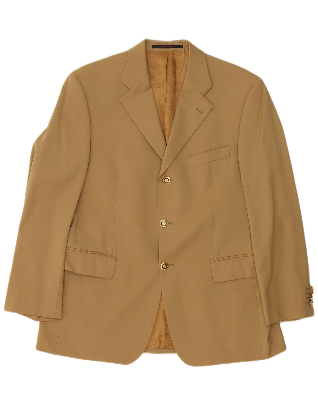 PIERRE CARDIN Mens 3 Button Blazer Jacket UK 40 Large Beige Virgin Wool
