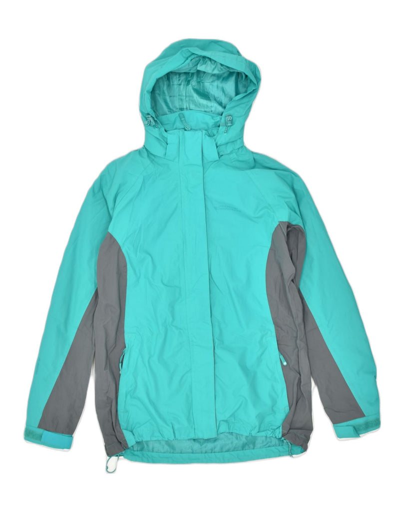 MOUNTAIN WAREHOUSE Womens Hooded Rain Jacket UK 14 large Turquoise | Vintage Mountain Warehouse | Thrift | Second-Hand Mountain Warehouse | Used Clothing | Messina Hembry 