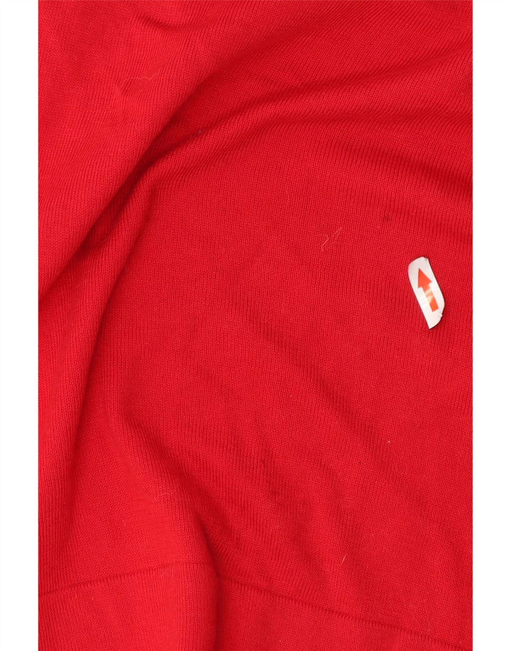 Calvin Klein Jeans Mens Crew Neck Jumper Sweater Medium Red Cotton