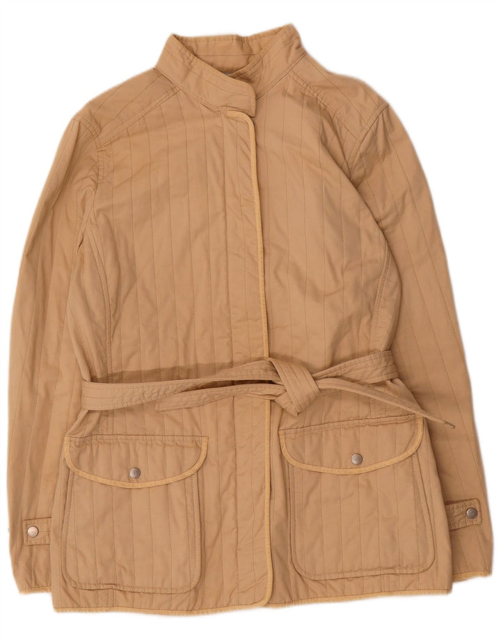 Fay Womens Quilted Jacket UK 18 XL Beige Cotton