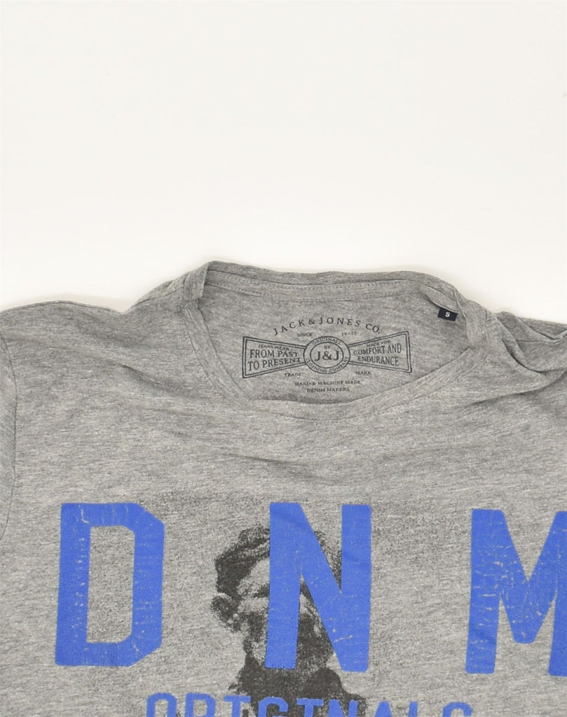 JACK & JONES Mens Graphic T-Shirt Top Small Grey Cotton | Vintage Jack & Jones | Thrift | Second-Hand Jack & Jones | Used Clothing | Messina Hembry 