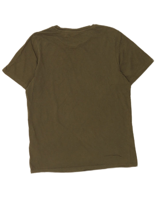 Jack & Jones Boys Graphic T-Shirt Top 15-16 Years Khaki Cotton
