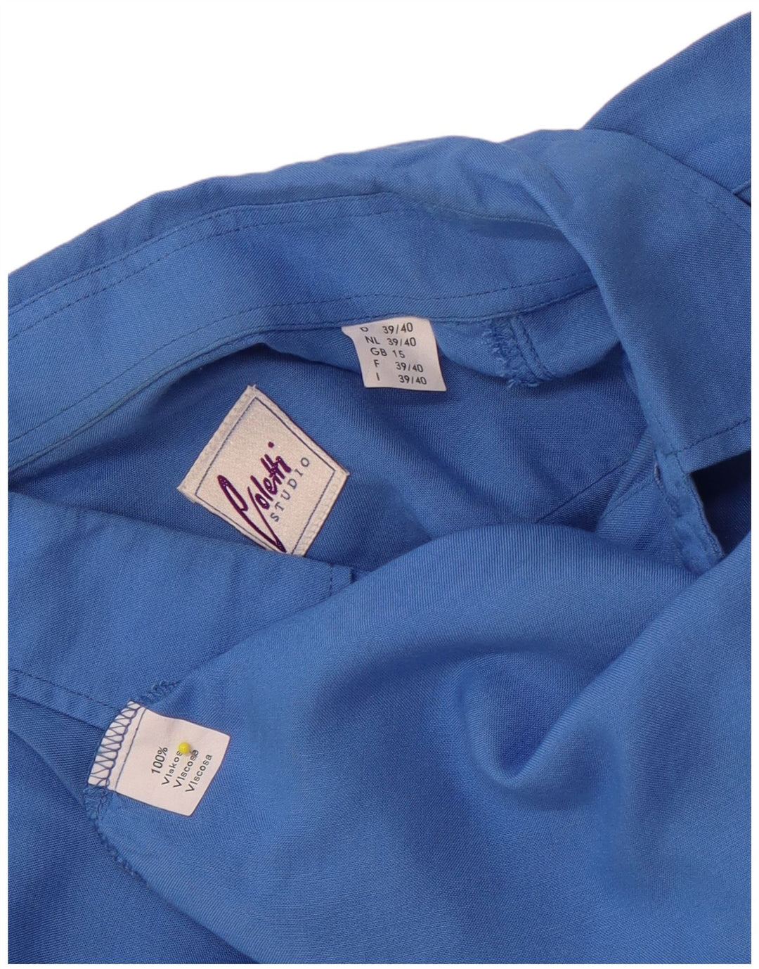 Studio Coletti Mens Graphic Short Sleeve Shirt Size 15 39/40 Medium Blue