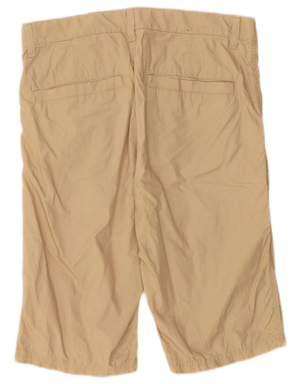 Benetton Boys Bermuda Shorts 13-14 Years 3XL W30 Beige Cotton