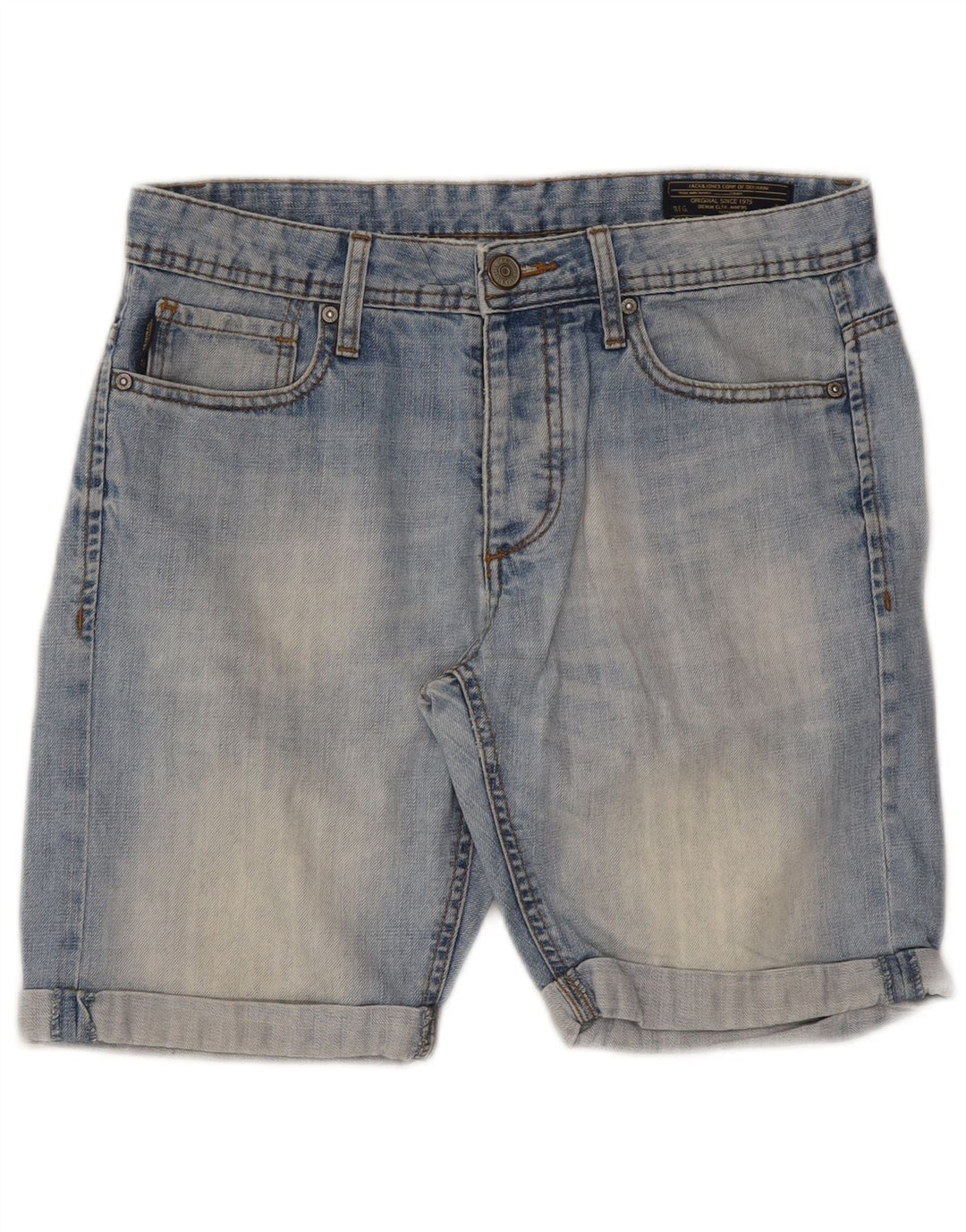 Jack & Jones Mens Denim Shorts W32 Medium Blue