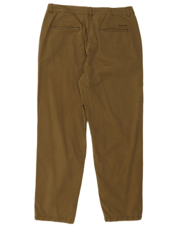 Barbour Womens Tapered Chino Trousers UK 12 Medium W30 L26 Khaki Cotton
