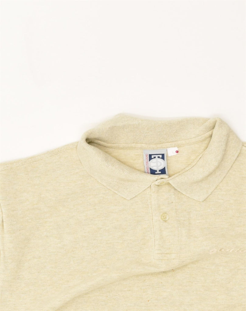 LOTTO Mens Polo Shirt Large Beige Cotton | Vintage Lotto | Thrift | Second-Hand Lotto | Used Clothing | Messina Hembry 