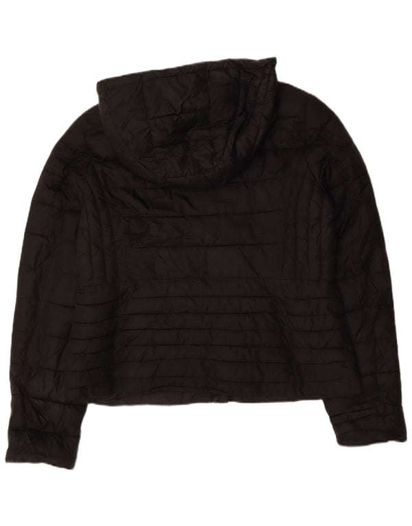 Zara Womens Hooded Padded Jacket UK 18 XL Black Polyester