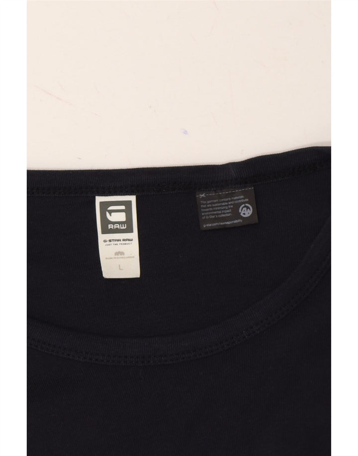 G-STAR Womens Top Long Sleeve UK 14 Large Navy Blue Cotton Vintage G-Star and Second-Hand G-Star from Messina Hembry 