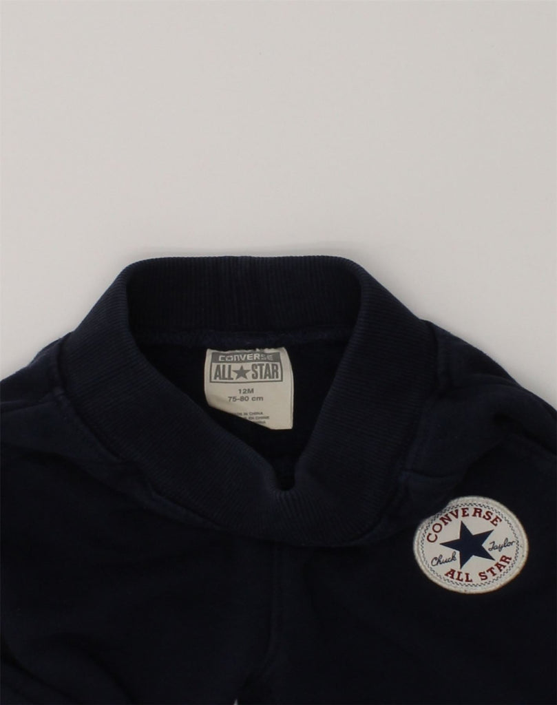 CONVERSE Baby Boys Tracksuit Trousers 9-12 Months Navy Blue Cotton | Vintage Converse | Thrift | Second-Hand Converse | Used Clothing | Messina Hembry 