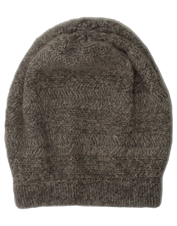 VINTAGE Womens Knit Beanie Hat One Size Grey Flecked Nylon Vintage Vintage and Second-Hand Vintage from Messina Hembry 