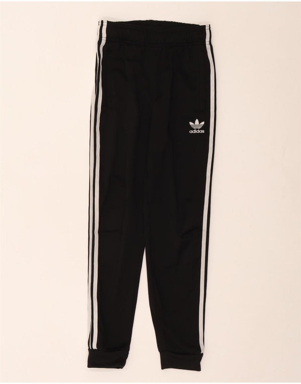 ADIDAS Girls Tracksuit Trousers Joggers 11-12 Years  Black Polyester