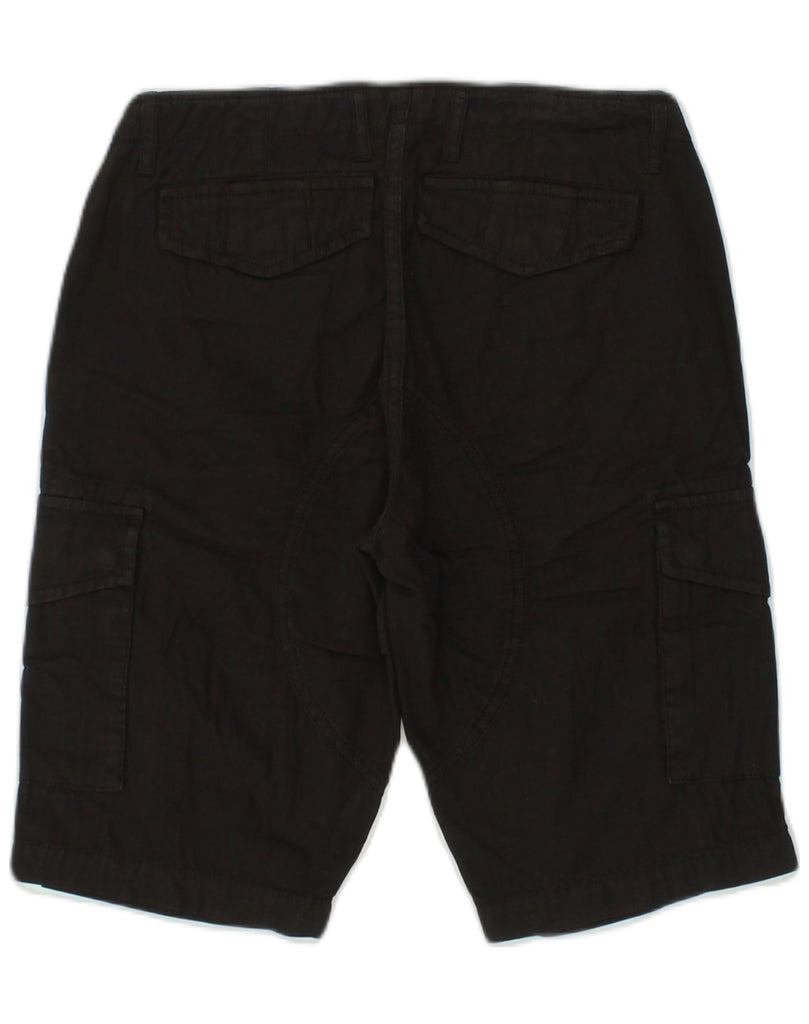 PICKWICK Mens Cargo Shorts IT 44 XS W28 Black Cotton | Vintage Pickwick | Thrift | Second-Hand Pickwick | Used Clothing | Messina Hembry 