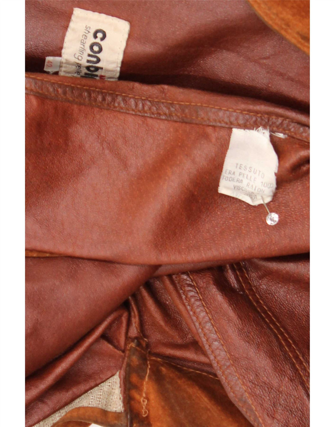 Conbipel Womens Oversized Suede Jacket IT 42 Medium Beige Leather