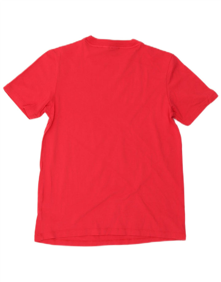 ADIDAS Womens Graphic T-Shirt Top UK 12 Medium Pink Cotton