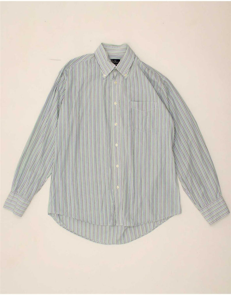 DACK'S Mens Regular Fit Shirt Medium Multicoloured Striped Cotton Vintage Dack's and Second-Hand Dack's from Messina Hembry 