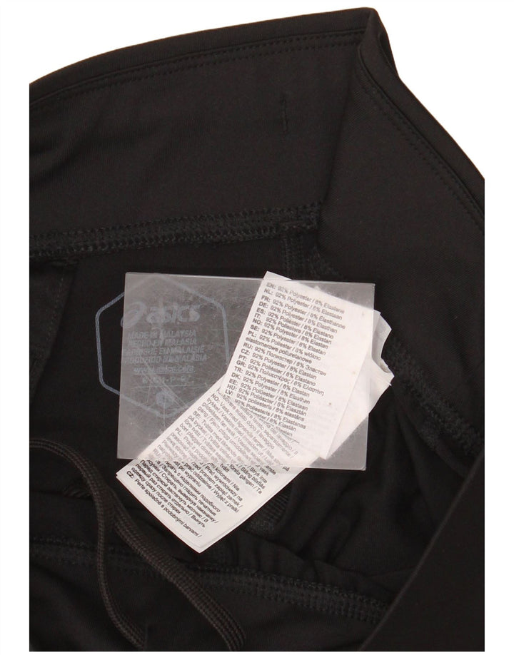 ASICS Womens Leggings UK 10 Small Black Polyester
