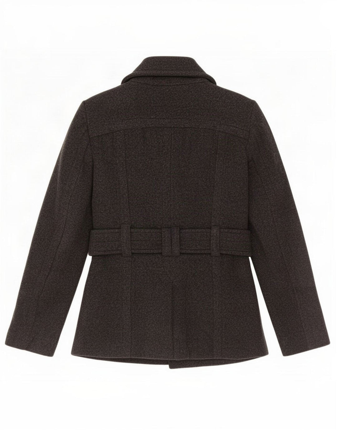 Zara Womens Pea Coat UK 6 XS Grey Wool