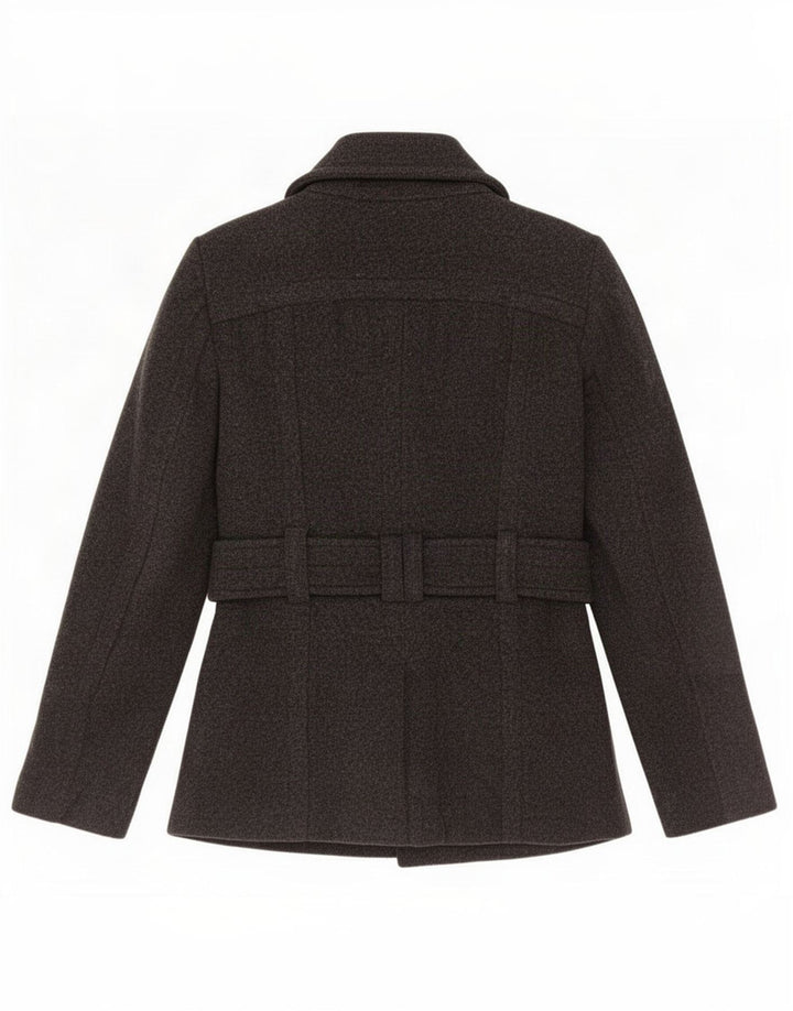 Zara Womens Pea Coat UK 6 XS Grey Wool