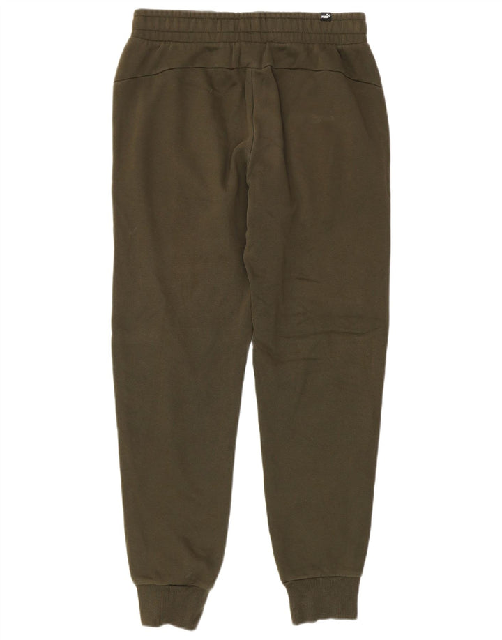 Puma Mens Tracksuit Trousers Joggers Small  Khaki Cotton