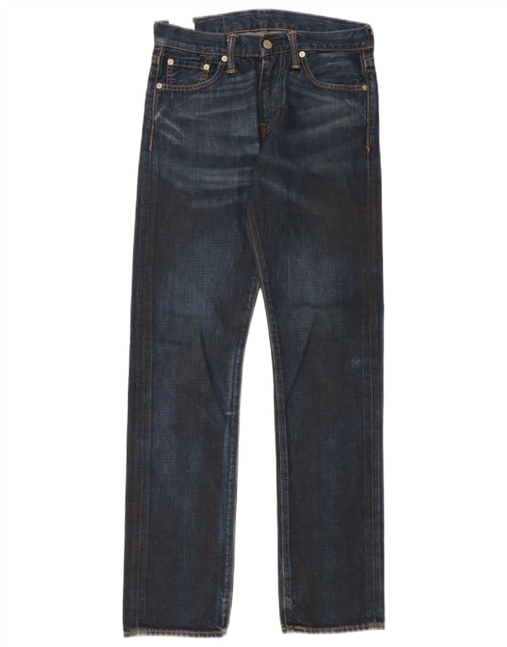 Levi's Mens 504 Straight Jeans W28 L32 Navy Blue Cotton