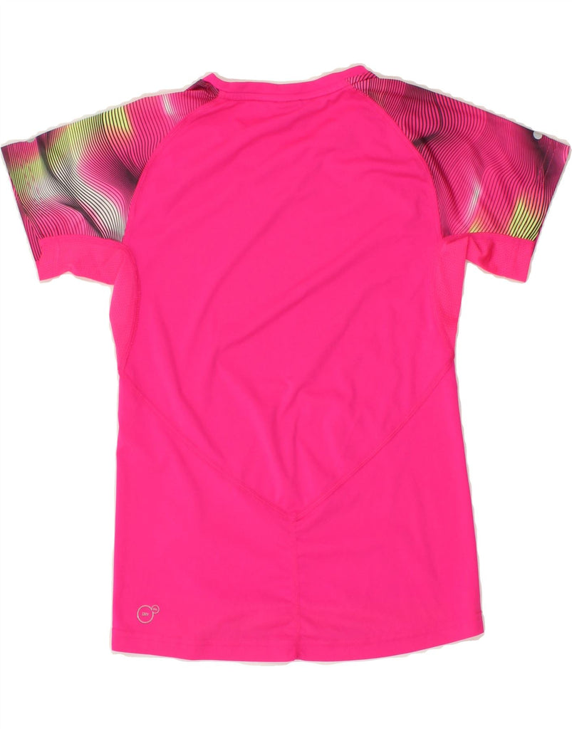 PUMA Girls Abstract Pattern T-Shirt Top 11-12 Years Pink | Vintage Puma | Thrift | Second-Hand Puma | Used Clothing | Messina Hembry 