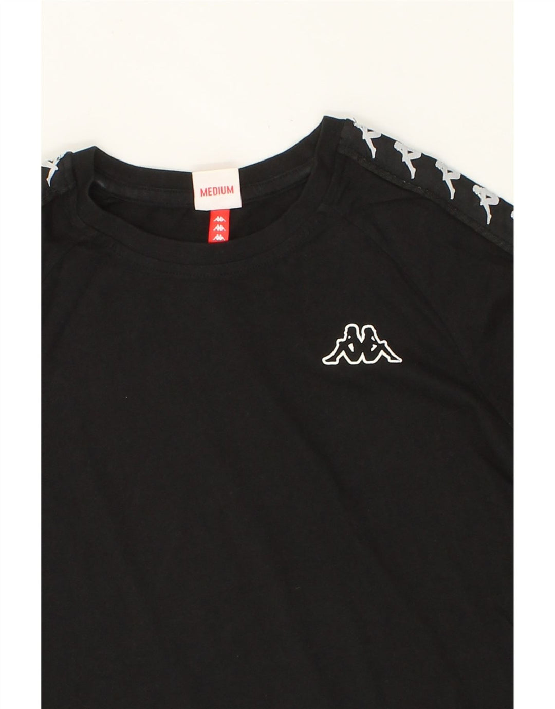 KAPPA Womens Graphic T-Shirt Top UK 12 Medium Black Cotton Vintage Kappa and Second-Hand Kappa from Messina Hembry 