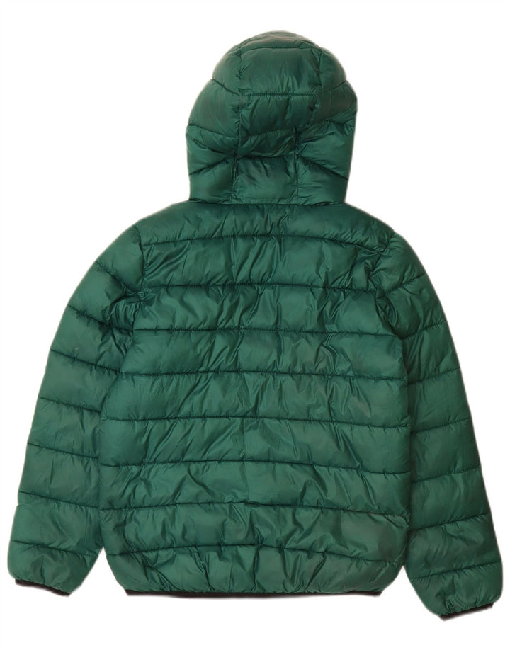 Champion Boys Hooded Padded Jacket 9-10 Years Medium  Green Polyester
