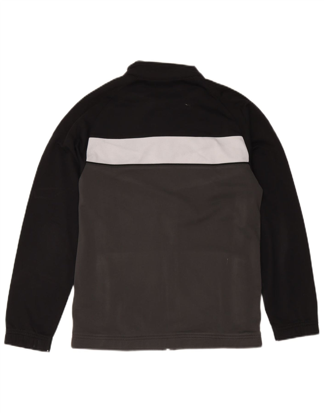 Nike Boys Tracksuit Top Jacket 12-13 Years Large Grey Colourblock Polyester