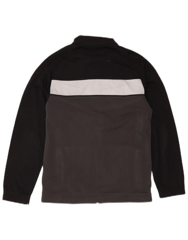 Nike Boys Tracksuit Top Jacket 12-13 Years Large Grey Colourblock Polyester