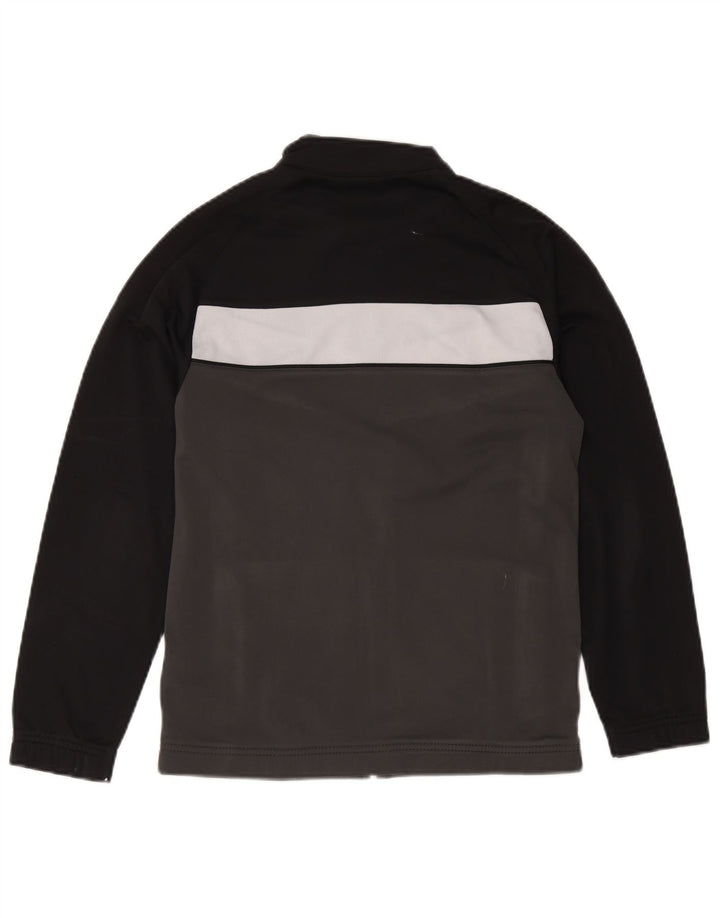 Nike Boys Tracksuit Top Jacket 12-13 Years Large Grey Colourblock Polyester
