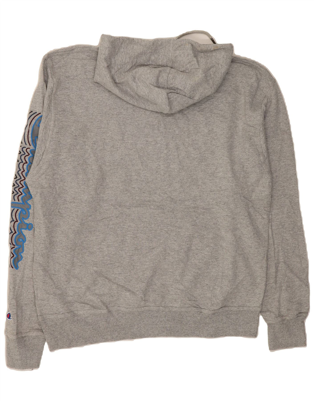 CHAMPION Mens Graphic Hoodie Jumper Large Grey Cotton Vintage Champion and Second-Hand Champion from Messina Hembry 