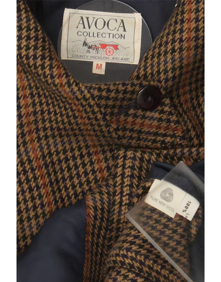 Avoca Womens Oversized Bomber Jacket UK 14 Medium Brown Houndstooth