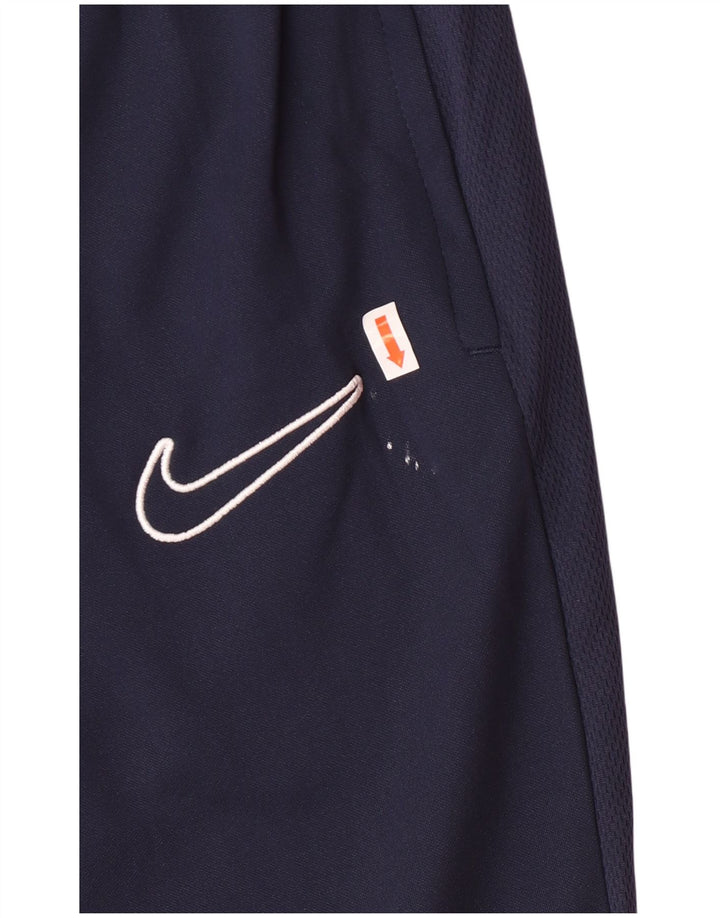 Nike Mens Dri Fit Tracksuit Trousers Small Navy Blue Polyester