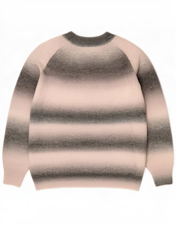 Marks & Spencer Womens Boat Neck Jumper Sweater UK 16 Large Grey Striped