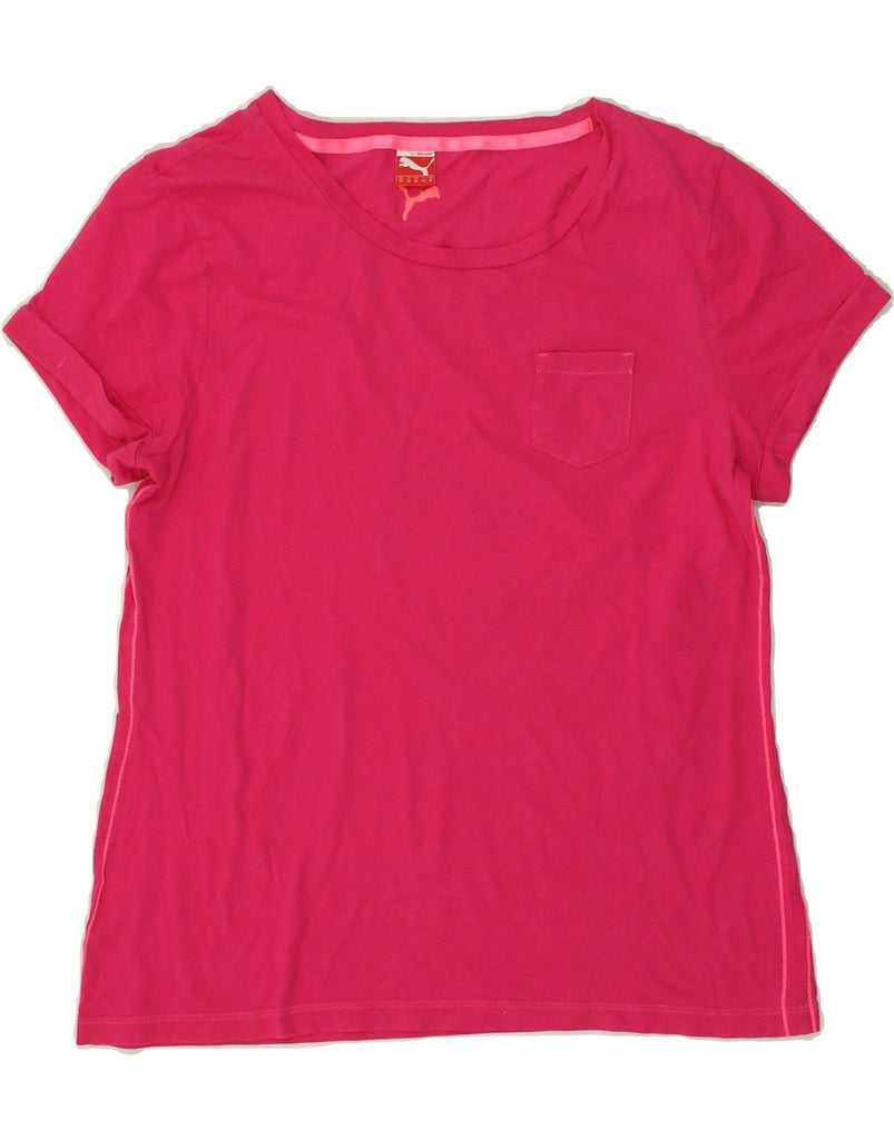 PUMA Womens T-Shirt Top UK 16 Large Pink | Vintage Puma | Thrift | Second-Hand Puma | Used Clothing | Messina Hembry 