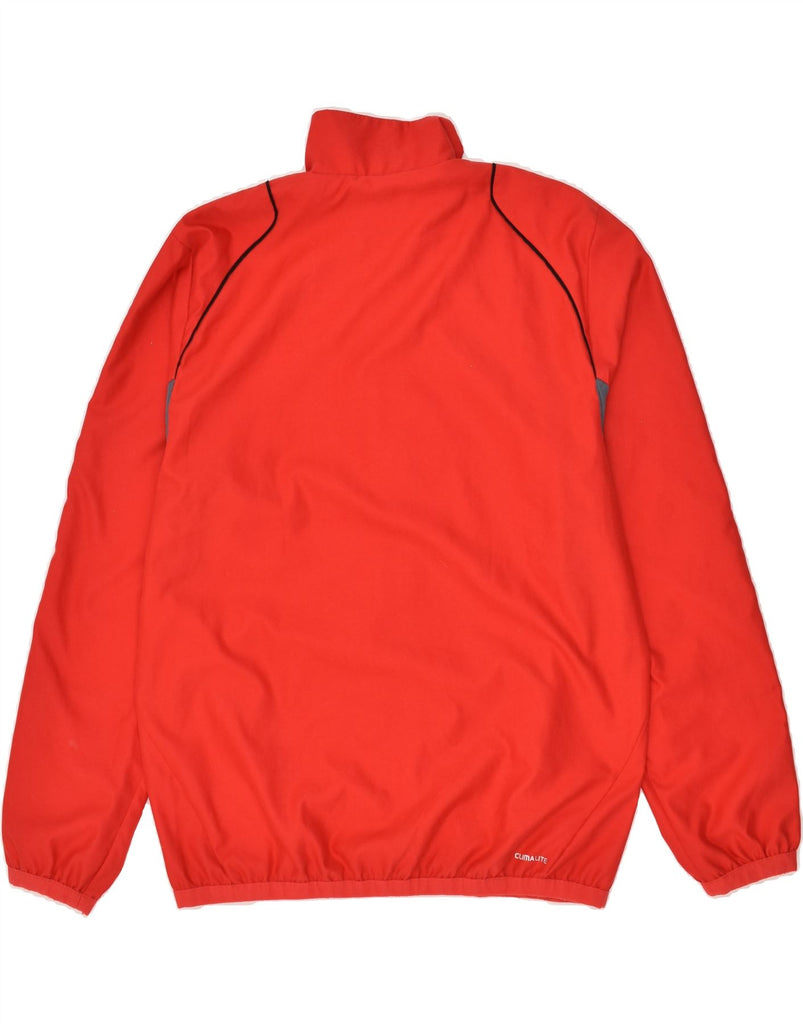 ADIDAS Mens Climalite Graphic Tracksuit Top Jacket Medium Red Colourblock Vintage Adidas and Second-Hand Adidas from Messina Hembry 