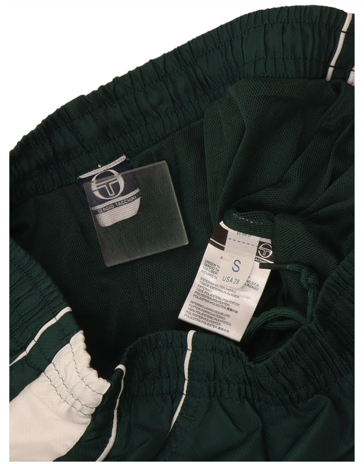 Sergio Tacchini Mens Tracksuit Trousers Small  Green Colourblock Polyester
