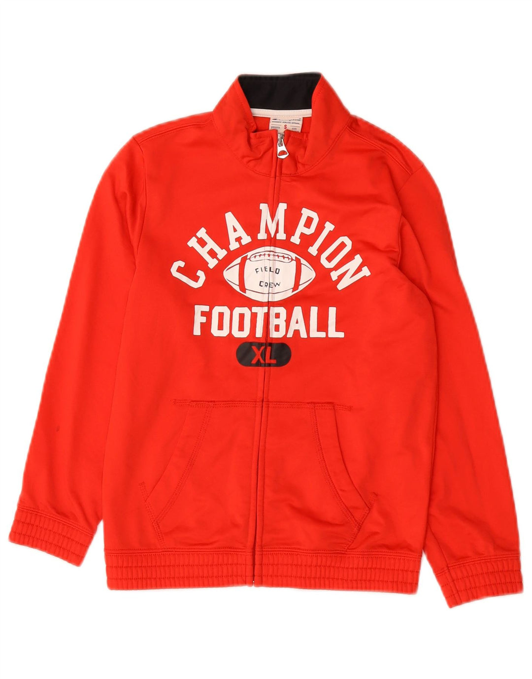 Champion Boys Graphic Tracksuit Top Jacket 7-8 Years Small Red Polyester