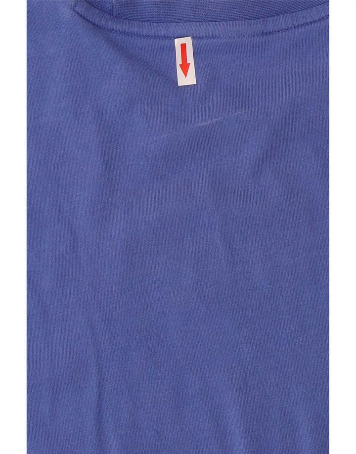 Reebok Mens Graphic T-Shirt Top Medium Blue Cotton